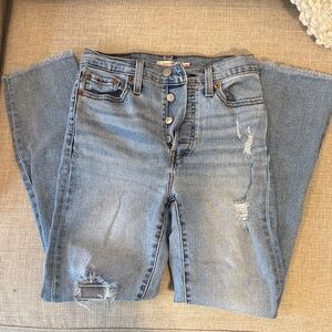 Levi’s Wedgie Straight Light Blue Distressed Women Jeans